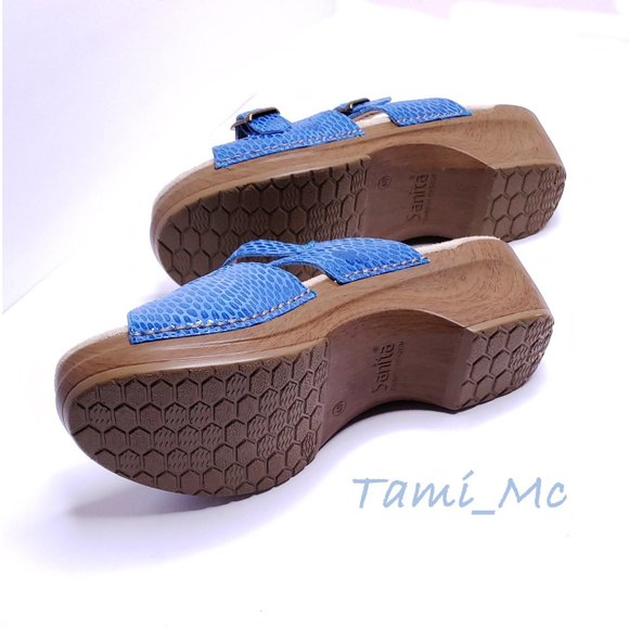 NEW Sanita 40 Blue Daisy Sandals Size 10 - Picture 5 of 16